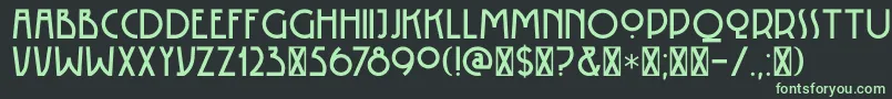 DK Rotorua Font – Green Fonts on Black Background