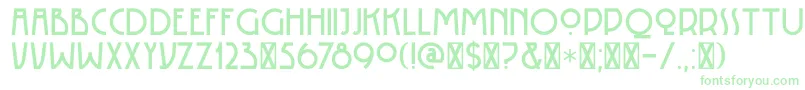 Czcionka DK Rotorua – zielone czcionki na białym tle