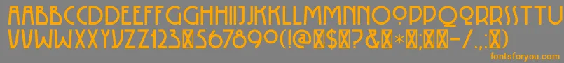 DK Rotorua-Schriftart – Orangefarbene Schriften auf grauem Hintergrund
