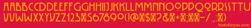 DK Rotorua Font – Orange Fonts on Red Background