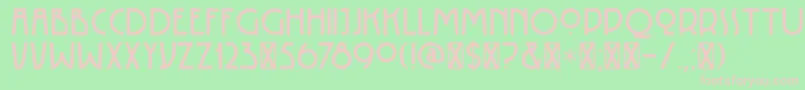 DK Rotorua-fontti – vaaleanpunaiset fontit vihreällä taustalla