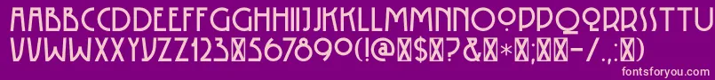DK Rotorua-fontti – vaaleanpunaiset fontit violetilla taustalla