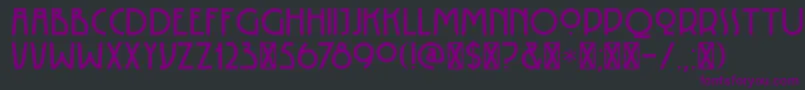 Czcionka DK Rotorua – fioletowe czcionki na czarnym tle