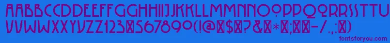 Шрифт DK Rotorua – фиолетовые шрифты на синем фоне