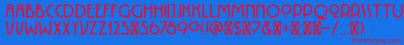 Шрифт DK Rotorua – красные шрифты на синем фоне