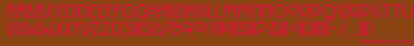 DK Rotorua-fontti – punaiset fontit ruskealla taustalla