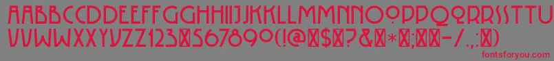 DK Rotorua Font – Red Fonts on Gray Background