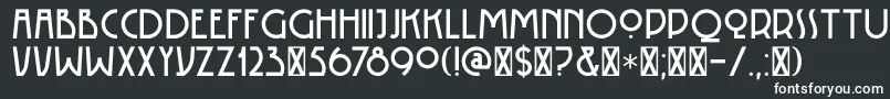 Шрифт DK Rotorua – белые шрифты на чёрном фоне