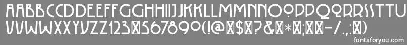 DK Rotorua-fontti – valkoiset fontit harmaalla taustalla