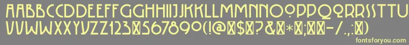 Шрифт DK Rotorua – жёлтые шрифты на сером фоне