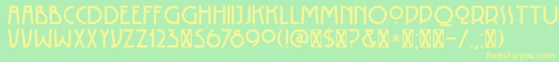DK Rotorua-fontti – keltaiset fontit vihreällä taustalla