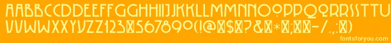 DK Rotorua-fontti – keltaiset fontit oranssilla taustalla
