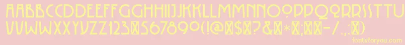 DK Rotorua Font – Yellow Fonts on Pink Background