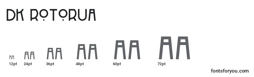 Größen der Schriftart DK Rotorua