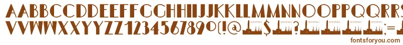 DK Semarang Kolonial-fontti – ruskeat fontit valkoisella taustalla