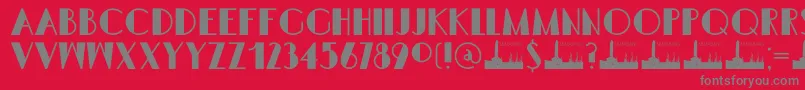 DK Semarang Kolonial Font – Gray Fonts on Red Background