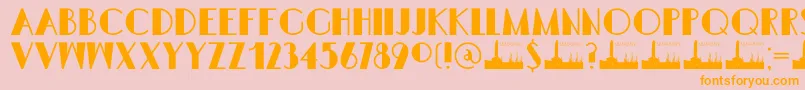 DK Semarang Kolonial Font – Orange Fonts on Pink Background