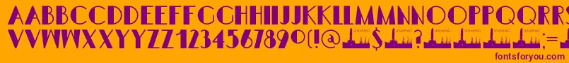 DK Semarang Kolonial Font – Purple Fonts on Orange Background