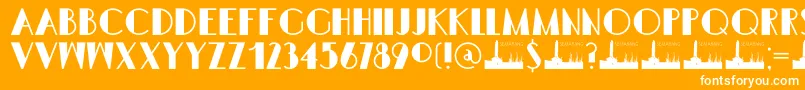 フォントDK Semarang Kolonial – オレンジの背景に白い文字