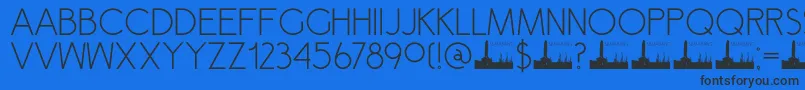 DK Semarang Font – Black Fonts on Blue Background