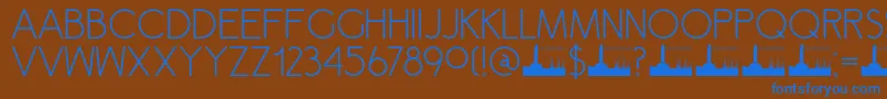 DK Semarang Font – Blue Fonts on Brown Background