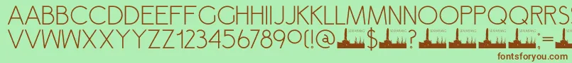 DK Semarang Font – Brown Fonts on Green Background