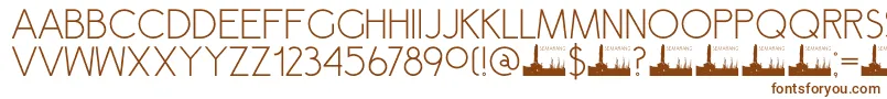 DK Semarang-fontti – ruskeat fontit valkoisella taustalla