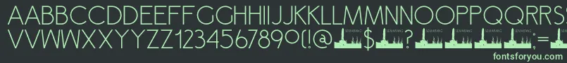 DK Semarang Font – Green Fonts on Black Background