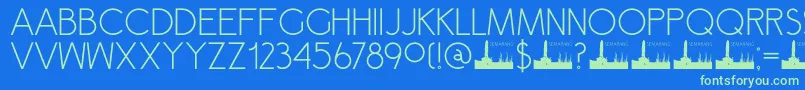 DK Semarang Font – Green Fonts on Blue Background