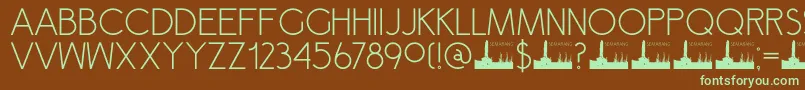 Шрифт DK Semarang – зелёные шрифты на коричневом фоне