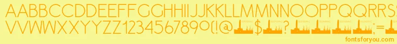 DK Semarang Font – Orange Fonts on Yellow Background