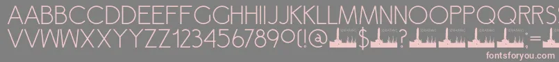 DK Semarang Font – Pink Fonts on Gray Background