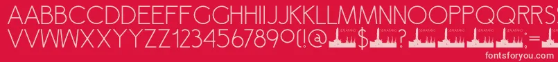 DK Semarang Font – Pink Fonts on Red Background