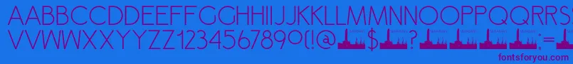 DK Semarang Font – Purple Fonts on Blue Background