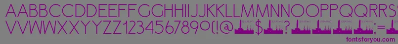 フォントDK Semarang – 紫色のフォント、灰色の背景