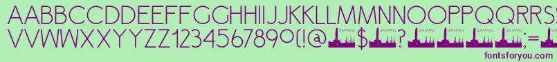 DK Semarang Font – Purple Fonts on Green Background