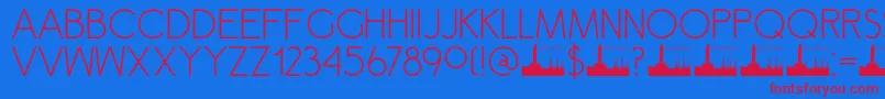Шрифт DK Semarang – красные шрифты на синем фоне