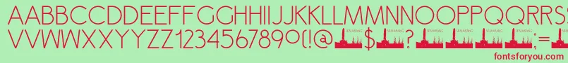 DK Semarang Font – Red Fonts on Green Background