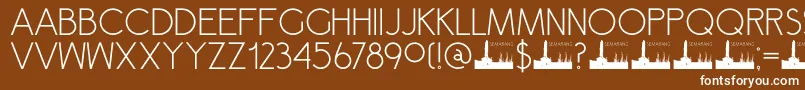 DK Semarang Font – White Fonts on Brown Background