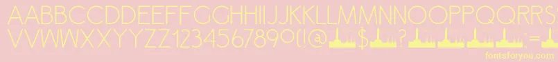 DK Semarang Font – Yellow Fonts on Pink Background