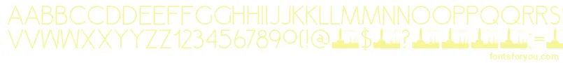 Шрифт DK Semarang – жёлтые шрифты
