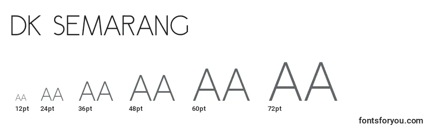 Размеры шрифта DK Semarang