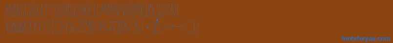 DK Shaken Not Stirred Font – Blue Fonts on Brown Background