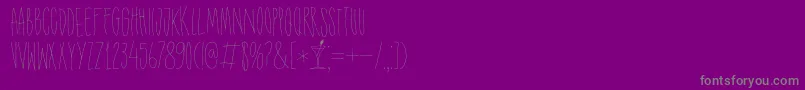 DK Shaken Not Stirred Font – Gray Fonts on Purple Background