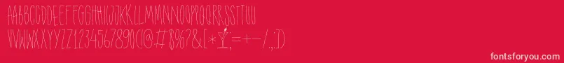 DK Shaken Not Stirred Font – Pink Fonts on Red Background