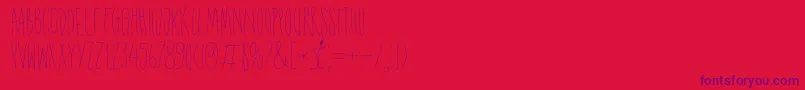 DK Shaken Not Stirred Font – Purple Fonts on Red Background