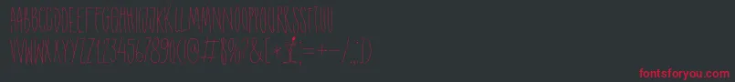 DK Shaken Not Stirred Font – Red Fonts on Black Background
