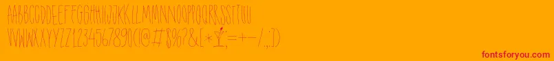 DK Shaken Not Stirred Font – Red Fonts on Orange Background