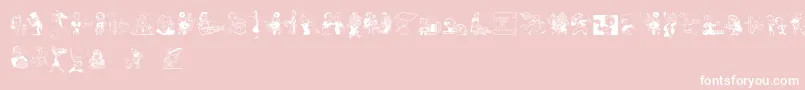 フォントRetrodings – ピンクの背景に白い文字