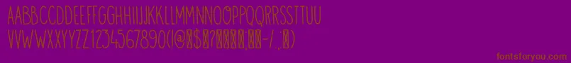 DK Visum Font – Brown Fonts on Purple Background